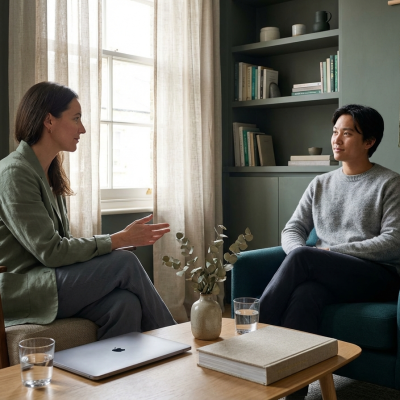 Natural wellness consultation showing structured professional framework through ecclesiastical licensing