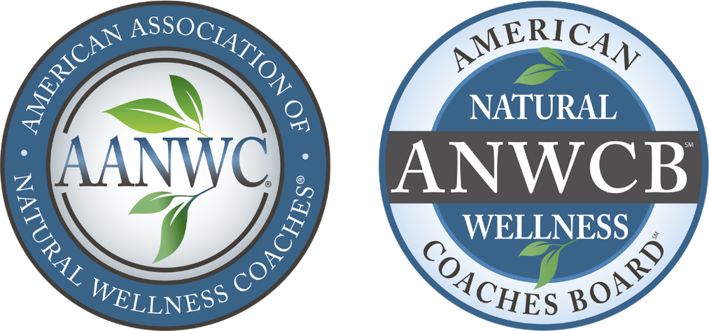 Official logos of the American Association of Natural Wellness Coaches (AANWC) and the American Natural Wellness Coaches Board (ANWCB)