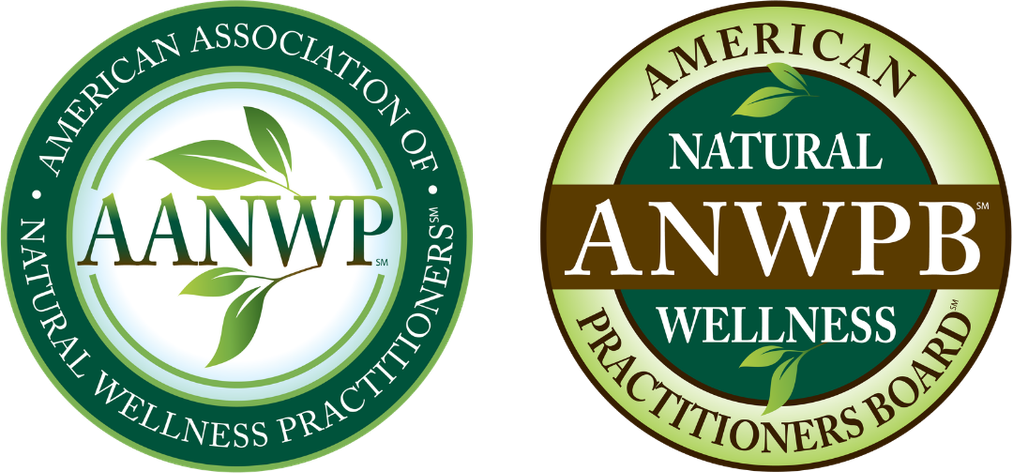 Official logos of the American Association of Natural Wellness Practitioners (AANWP) and the American Natural Wellness Practitioners Board (ANWPB)