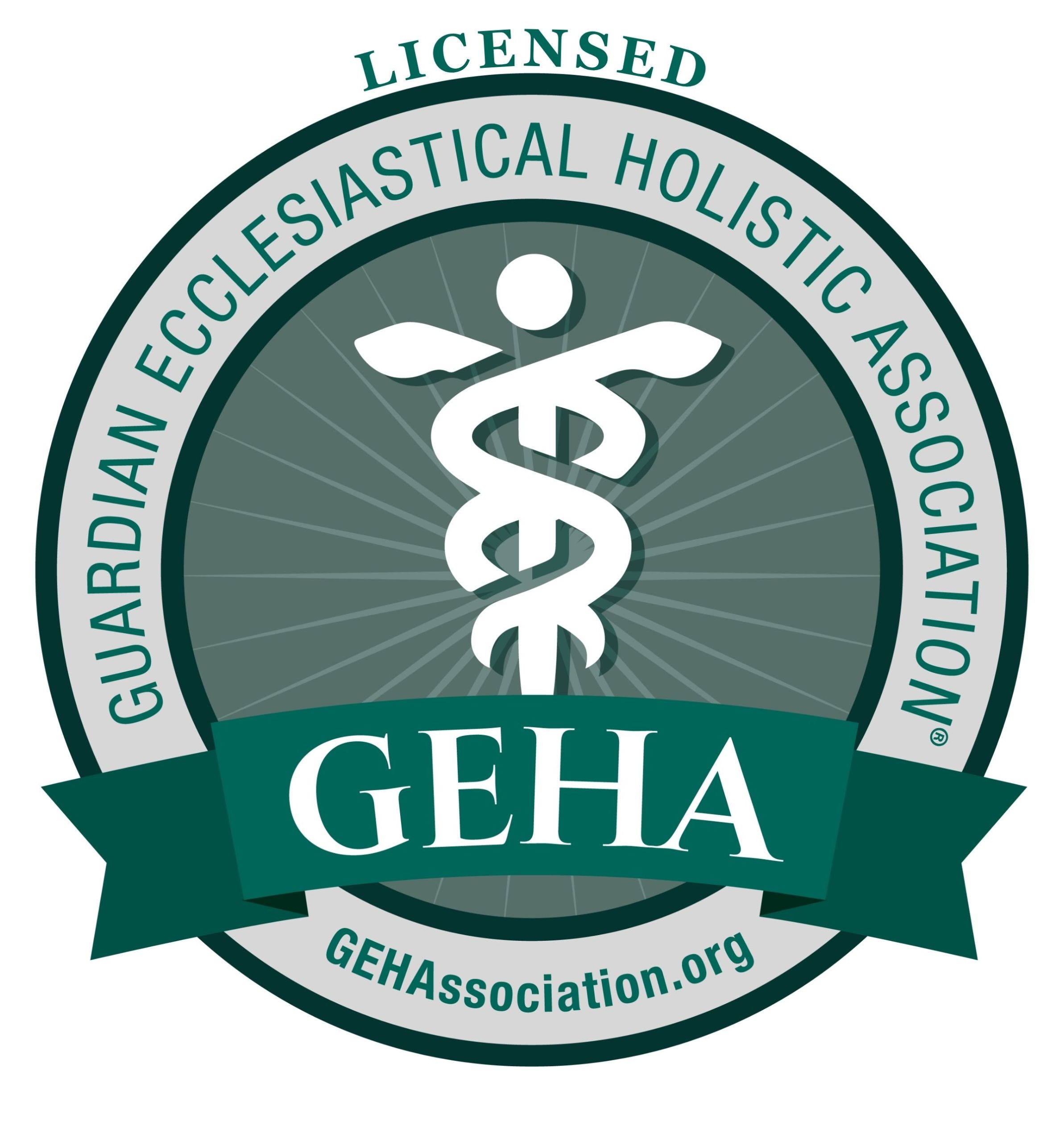 Licensed GEHA Official Logo | Guardian Ecclesiastical Holistic Association Licensed Guardian Ecclesiastical Holistic Association (GEHA) official licensing seal